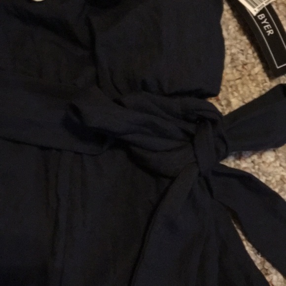 NWT A. BYER blue off the shoulder strap romper - Picture 8 of 13